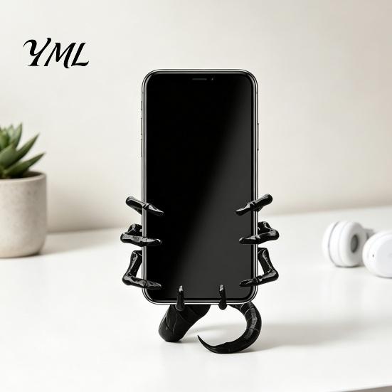 Cool Scorpion Shape Phone Mount Alien Facehugger Stand, Unique 3D Printed Cell Holder, Office Holder for Video Calls Sturdy PLA Decorative Smartphone
