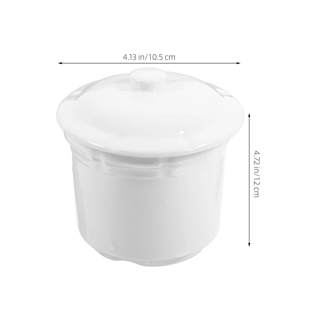 Ceramic Stew Bowl with Lid Premium Porcelain Soup Pot for Home Kitchen Use Stewing Soups Bird's Nest Cooking Bowl Gift Ready