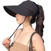 IFSUN Sun Visor Ladies Hat UPF+50 UV Protection Cut Spring Summer Wide Brim Face Slimming Chin Strap Large Size Quick-Drying Tennis Golf Sports