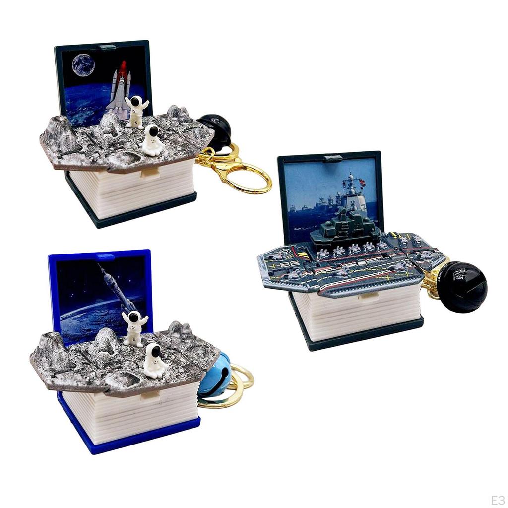 3D Book Keychain Creative Fidget Backpack for Boy Girls Party Favors Birthday Gift