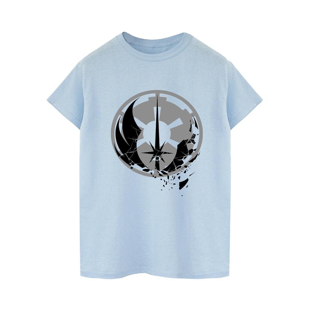STAR WARS Maglietta da uomo Obi-Wan Kenobi Loghi Frantumati