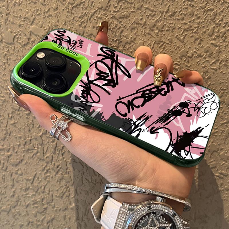 Fashion Lip Print English Plating PC Case for Xiaomi Redmi Note 13 14 12 11 Pro Plus 4G 5G 12S 11S 10S 10 9 9S 12C 13C 14C A3 A4