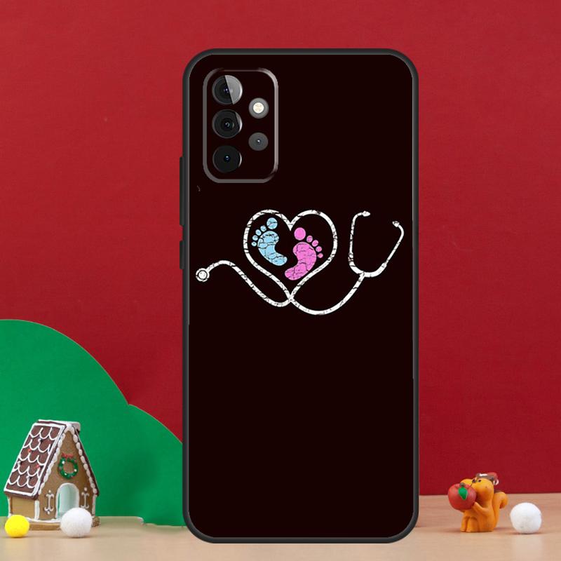 Cute Stethoscope Heart Case For Samsung Galaxy A36 A56 A06 A13 A53 A32 A12 A22 A52 A35 A17 A16 A55 A15 A54 A34 A14