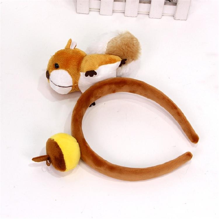 Squirrel Anime Acorn Headpiece for Party Stage Birthday Face Wash Hairbands Stage Headwear Photo Props