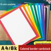 Yuanhao A4/8k 250G Thick Cardstock for Kindergarten Crafts, White Background Frame