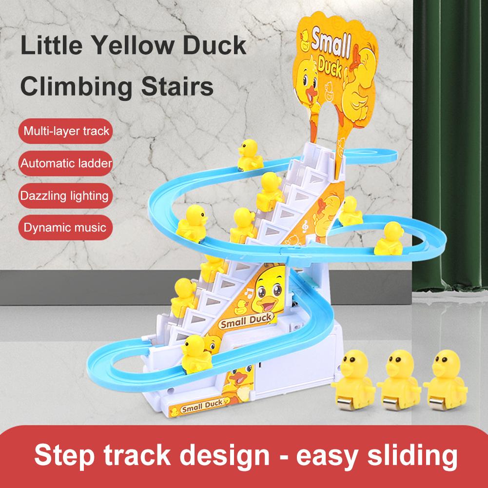 Duck Stair Climbing Toy Assembly Design Electric Duck Stair Toy Exercise Hands On Skills Small Duck Climbing Toys Birthday Gifts