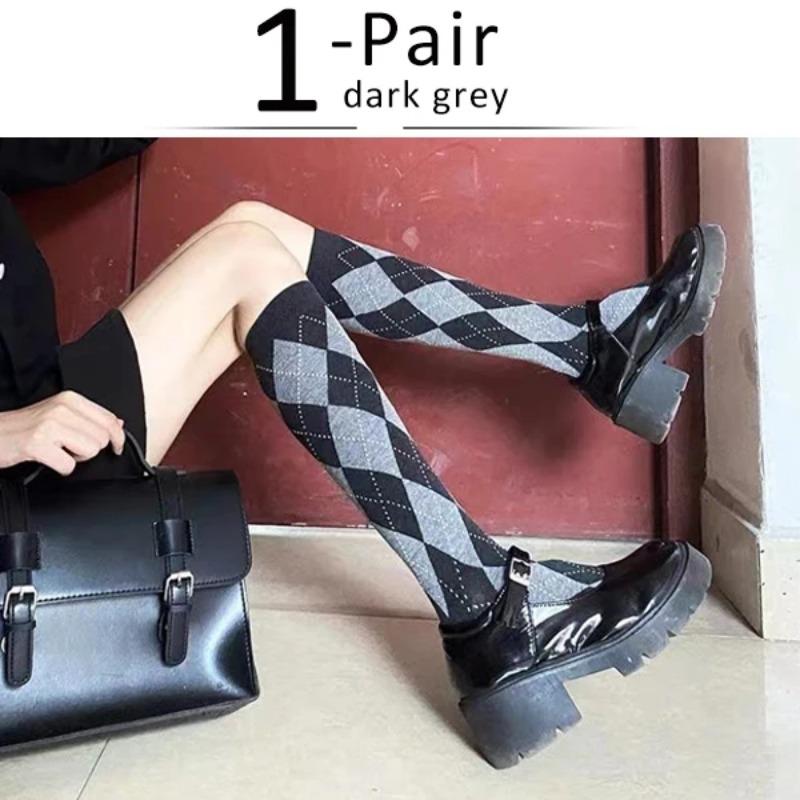 

Длинные женские носки из хлопка с бриллиантами, теплые, высокие, женские, уличная мода, повседневные, до колена EUR36-40