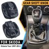 5/6 Speed Manual Gear Shift Knob Lever Pen Black Gaiter Boot Cover Case For Skoda Octavia Tour 1997-2011 Car Accessories