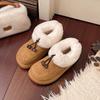 New fashionable versatile fluffy snow women's shoes winter platform plush thermal bag and confinement cotton shoes women