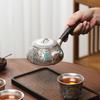 Japanese Style Gold & Silver Inlay Portable Tea Set