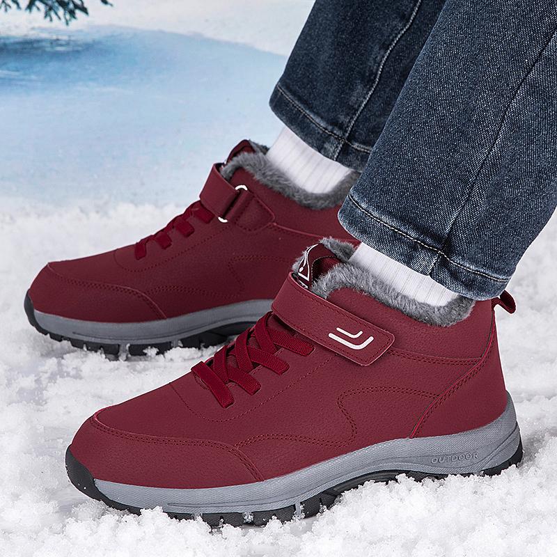 Men's and Women's Winter Fleece Warm Outdoor Hiking Hiking Boots, Cotton Boots, Snow Boots