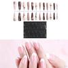 24 Pieces Nails Stylish with Double-Sided Tapes Fashion False Fingernails DIY Women Girls