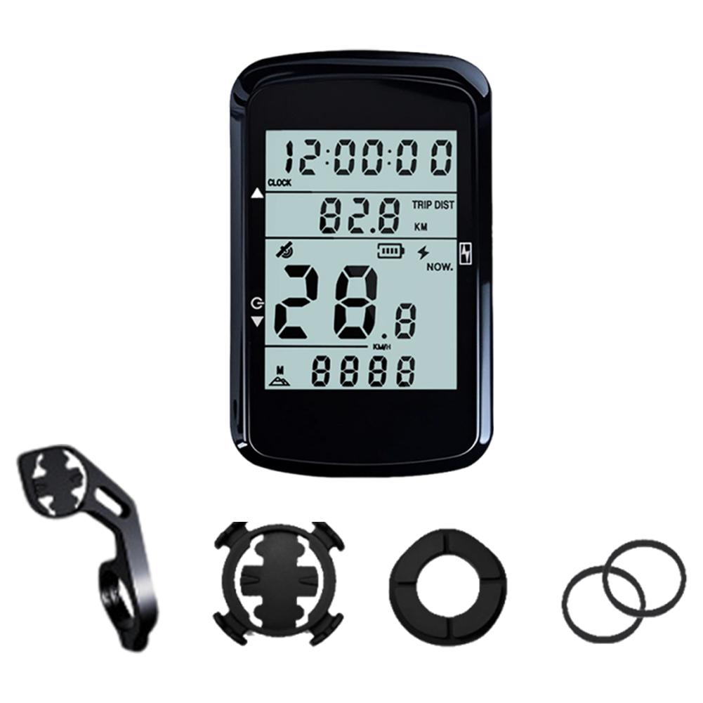 GPS Bike Speedometer 2.4 Inch Screen Digital Stopwatch with Backlight Wireless Speedometer Rechargeable for MTB Road Bike