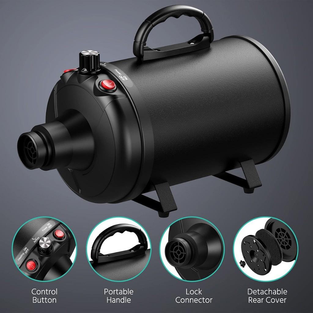 Pet Hair Dryer Machine Adjustable Dog Dryer Cat Hair Dryer Strong Power Low Noice Stepless Speed Blower