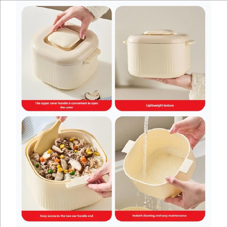 Protective Square Style Lunch Box Manufactured Using Safe Plastic Convenient Gym Meal Container For Active everyday