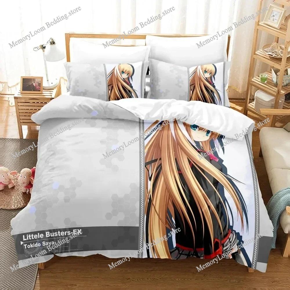 Little Busters Premium Luxury Bedding Set Japan Cartoon Soft Duvet Cover Plush Comforter Bedspread Twin/Single Size Printed