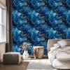 Wallpaper Ink navy blue, blue, turquoise and graphite 50x1000