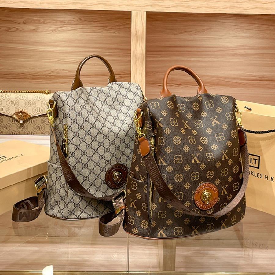 Women's New Leather High-end Lightweight Travel Bag, Fashionable Large Capacity Travel Backpack