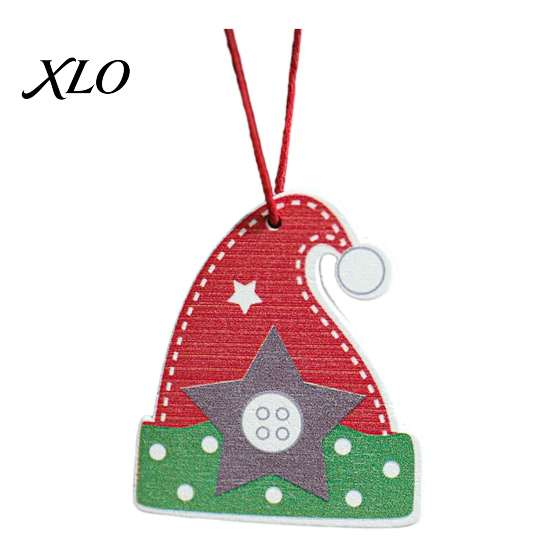 Retro Style Xmas Pendants Christmas Tree Wooden Pendant, Vintage Cartoon Ornament with Lanyards, Festive Wall Door Hangings Lightweight Pendant