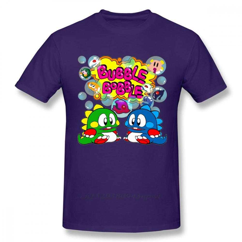 Bubble Bobble Retro  Console Game Tshirt Men New Custom Old School Game T Shirt Organic Cotton Plus Size Tee Camiseta