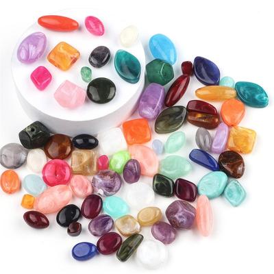 10-50 adet Çok Farklı Şekiller Plastik Akrilik Boncuk Bilezik Kolye DIY Takı Yapımı için