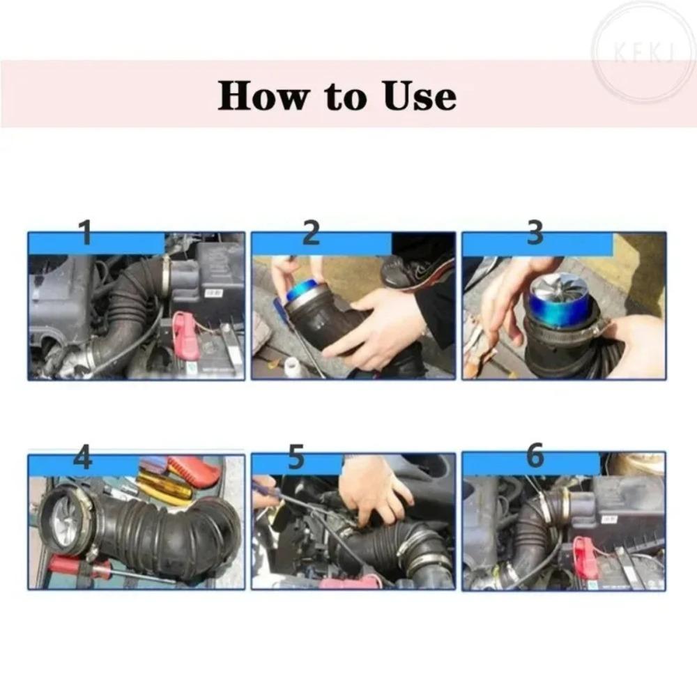 Power General Gas Fuel Saver for Vehicle Truck Parts Rubber Covers Car Vehicle Turbocharger Double Turbine Turbo Charger 1pcs