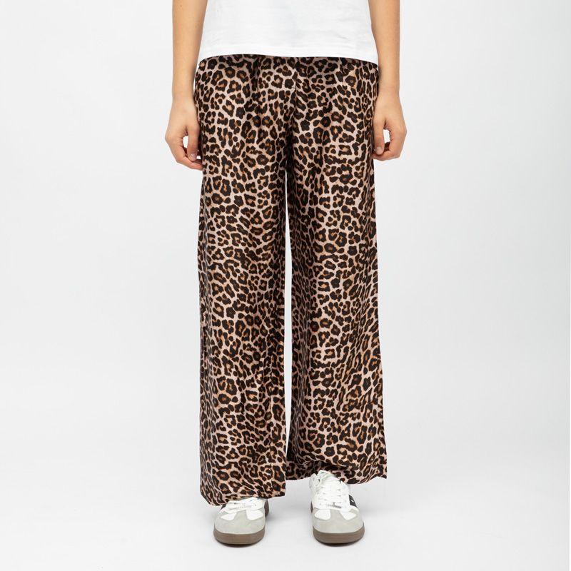 

Женские шелковистые брюки с леопардовым принтом LA PETITE ETOILE L коричневый