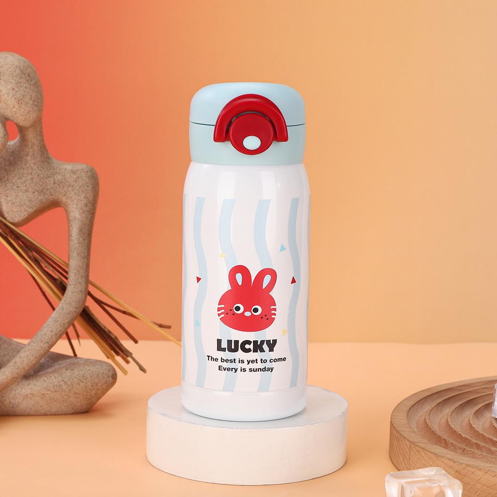 Cartoon Cute Bullet Cover Thermos Cup High Value Stainless Steel Student Camping Water Cup Men's and Women's Portable Direct Drinking Cup