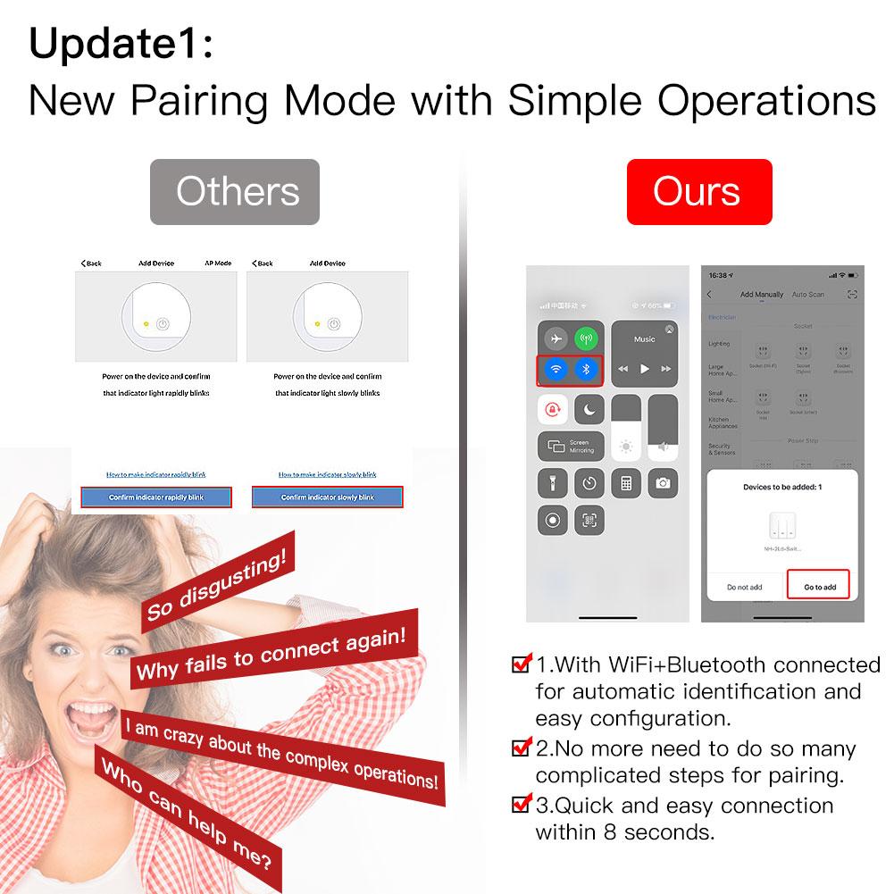 1/2/3/4 Gang Tuya Smartlife Wifi Wall Touch Smart Light Switch Interruptor Wifi Compatible With Alexa and Google Home