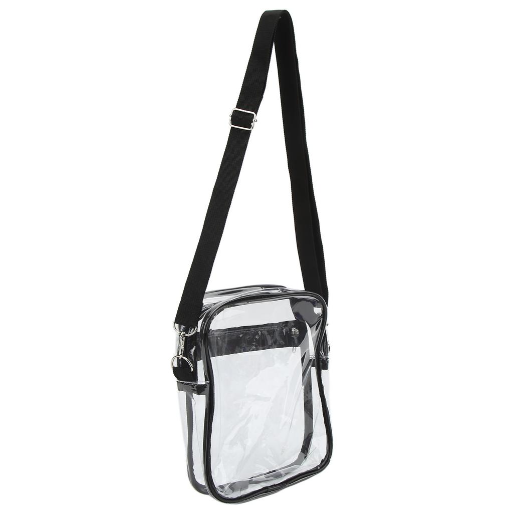 Clear Messenger Bag Stadium Approved Transparent PVC Shoulder Bag for Work Business L