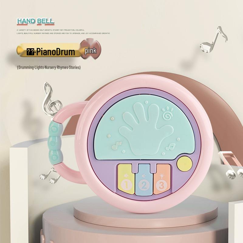 Educational Musical Baby Hand Drum Rattle for Ages 6 Months To 2 Years