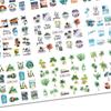 Summer 3D Nail Art Decal Coconut Tree Sunset Pattern Fashion Nail Art Decor Stickers