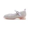 Spring and Autumn Shachi Middle Aged Girls Sweet Diamond Pearl Glitter Low Heel Princess Shoes Leather Shoes