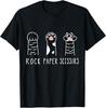 Retro Koreanische Mode Katzenliebhaber T-Shirt Niedliche Katzenpfote Schere Stein Papier Druck Vielseitiges Lässiges Oberteil Kpop Vintage Gothic für Damen
