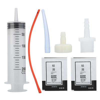 200ml Silicone Gel Syringe Enema Anal Cleansing Butt Plug Silicone Hose Appliance for Men Women