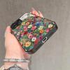 Style Colorful Floral Pattern HD Tempered Glass Phone Case For iPhone 17 16 15 14 13 12 11 Pro Max 16E 7 8 Plus XR XS X Cover