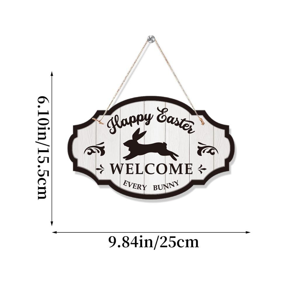 Pendant Welcome Door Sign Decorations Door Plaque Decoration Practical Hanging Easter Bunny Egg