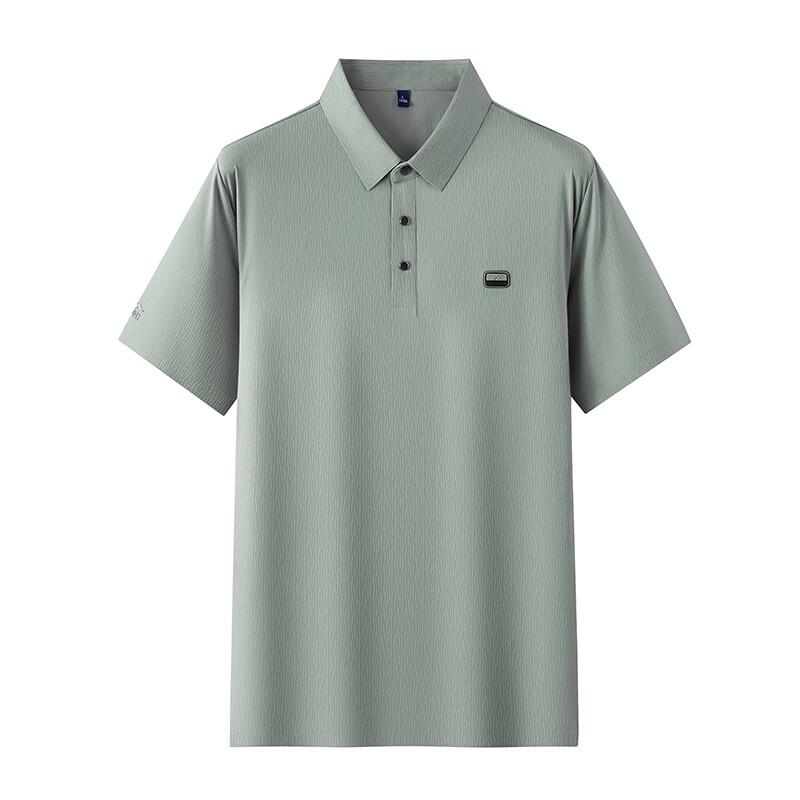 Dibinze Men s Plus Size Ice Silk Short Sleeve Polo Shirt 7XL