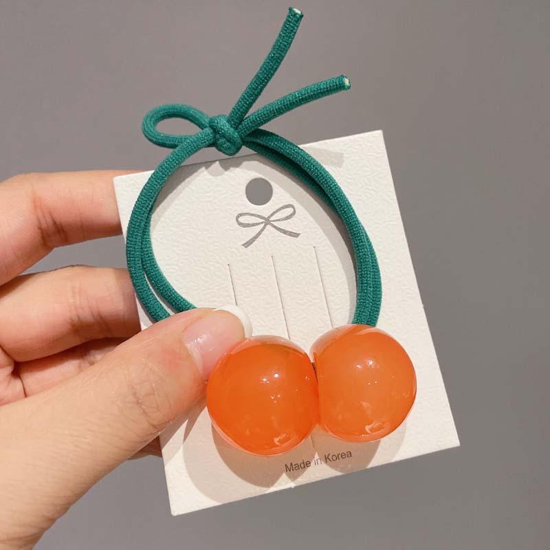 2025 Spring Summer New Colorful Ball Jelly Hair Ties, Cute Elastic Bands for Girls,  Sweet Versatile Hair Accessories for Kids