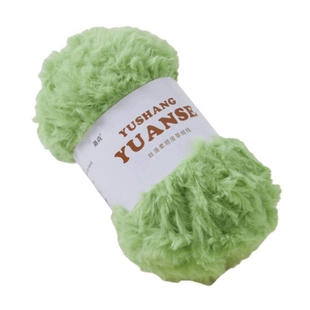 100G/Ball Solid Color Faux Fur Yarn Soft Plush Mink Wool Yarn  Hat Scarf Making