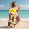 Personalized Curious Monkey Adventures Beach Towel Microfiber Beach Towel Thin Absorbent for Beach Swimming Yoga Bath Sports. 0910356