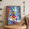 Disney Winnie The Pooh Winter Art Painting Kit Home Wall Decor Handmade Gift For DIY Lovers Paint By Numbers Canvas Wall Hanging Art