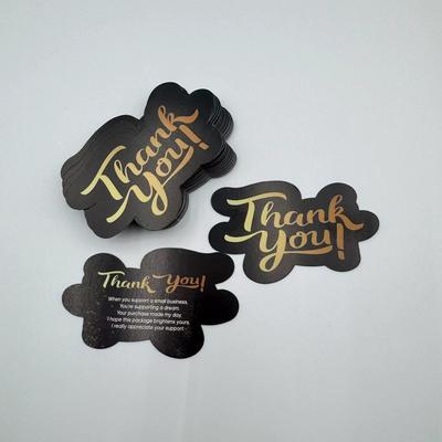 50 Cards/pack, Unique Thank-you Card, Small Business, Black Gold, Thank-you Card, Special for Small Business, Commercial Thank-you Card, Wedding