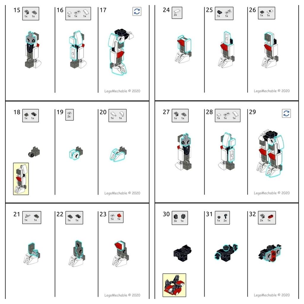 Jouet d'assemblage de petits mechas en blocs de construction