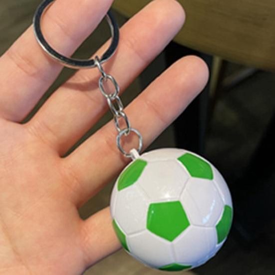 Keychain Pendant Metal Chain Buckle Football Shape Key Chain Football Fans Backpack Key Ring Accessory