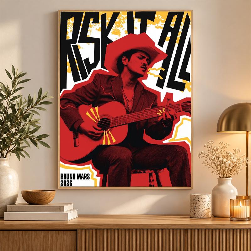 Bruno Mars Diamond Painting Kit 5D Full Drill DIY Diamond Mosaic Wall Art Home Decor