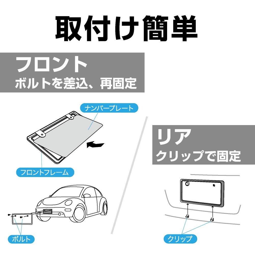 Seiko Sangyo EXEA Exterior License Plate Frame Set Carbon EX-189