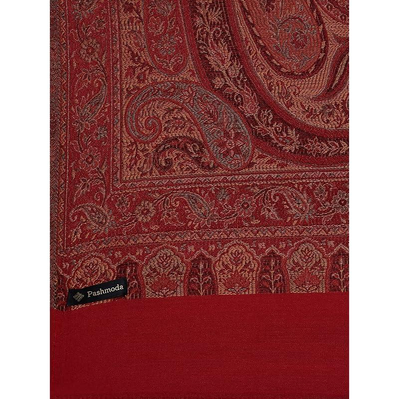 Pashmoda Women Shahnaz Antique Jamawar Shawl (Size: 101 X 203 Cm)