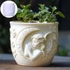Beauty holding horse relief succulent plant flowerpot resin silicone mold plant horse goddess storage box candle cup gypsum mold