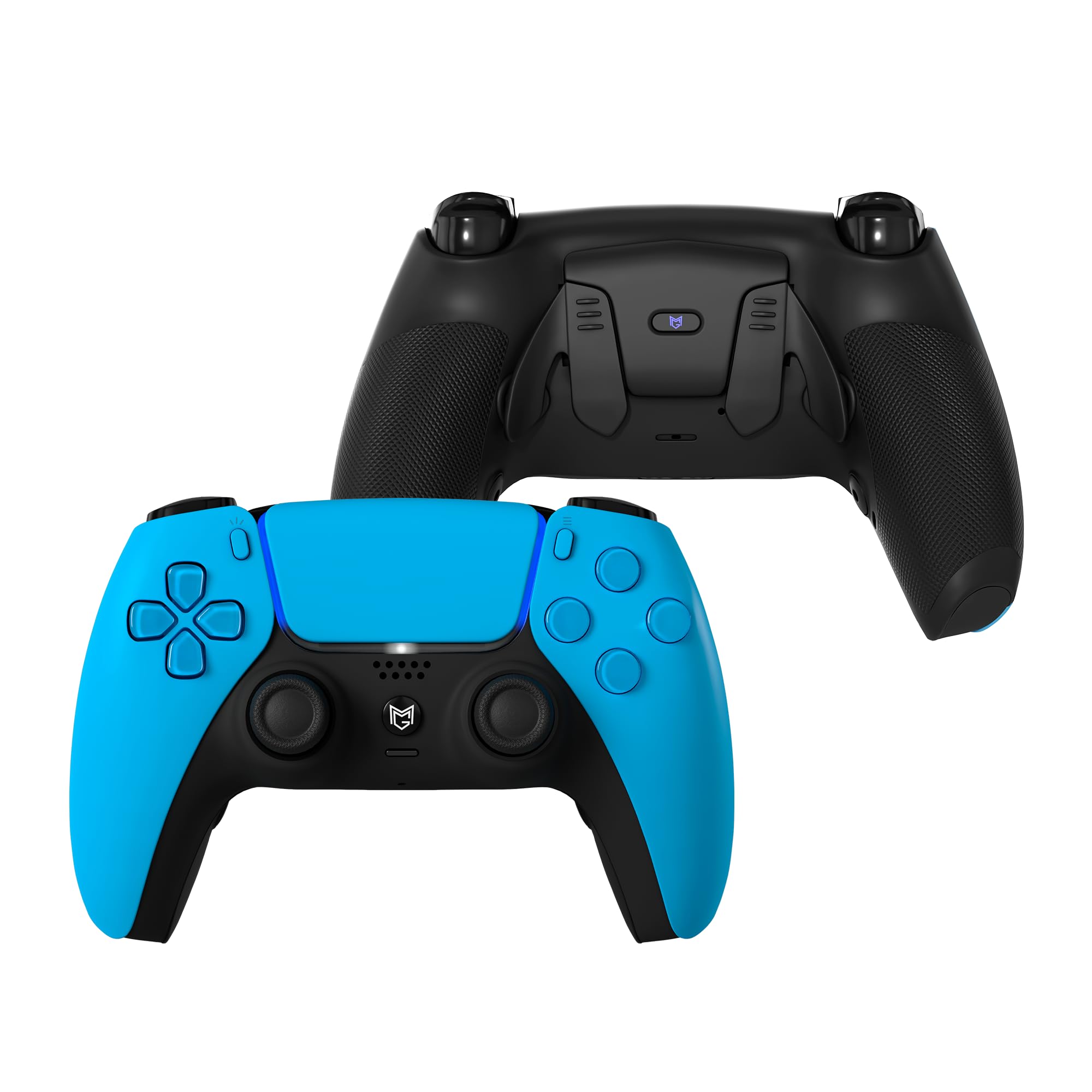 

Спеціальний контролер FusionX для PS5, сумісний контролер, сумісний з ПК, FPS-контролер, тип кнопок, перемикач, функція переналаштування профілю, оснащений синій